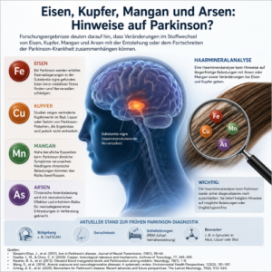 Eisen, Kupfer, Mangan und Arsen: Können Spurenelemente und Schwermetalle Hinweise auf Parkinson geben?
