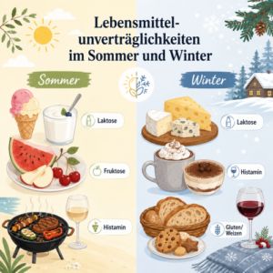 Lebensmittelunverträglichkeiten im Jahreslauf: Was im Sommer und Winter in Deutschland besonders häufig Probleme macht